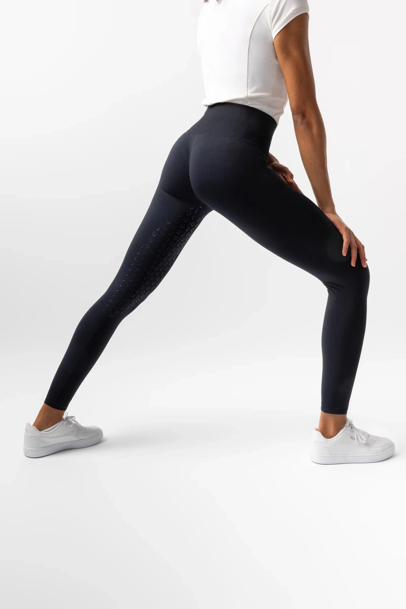 Legginsy jeździeckie Horze NESSA bezszwowe SCRUNCH - zdjęcie 5