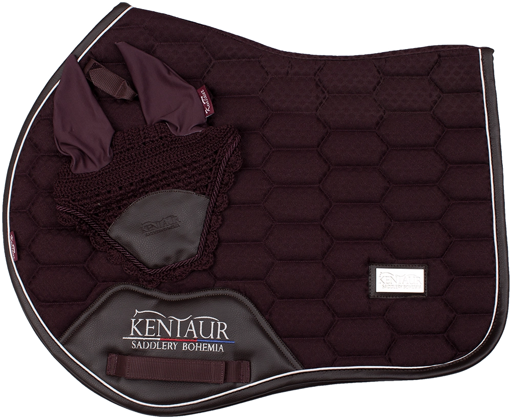 Czaprak i nauszniki KenTaur skórzane wstawki  - zdjęcie 4