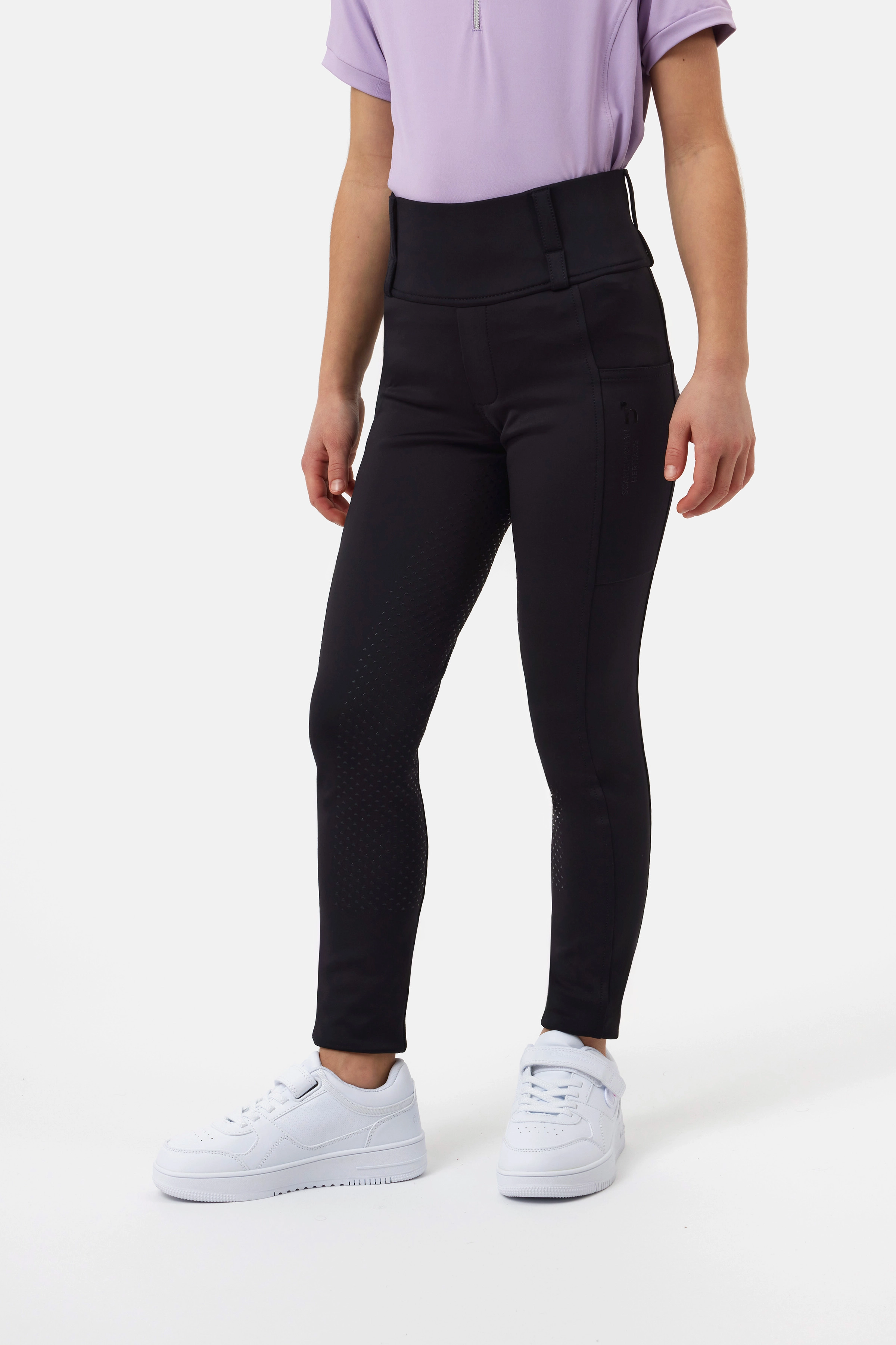 Bryczesy młodzieżowe Young Rider ANYA hybrydowe Horze pełny lej - zdjęcie 6