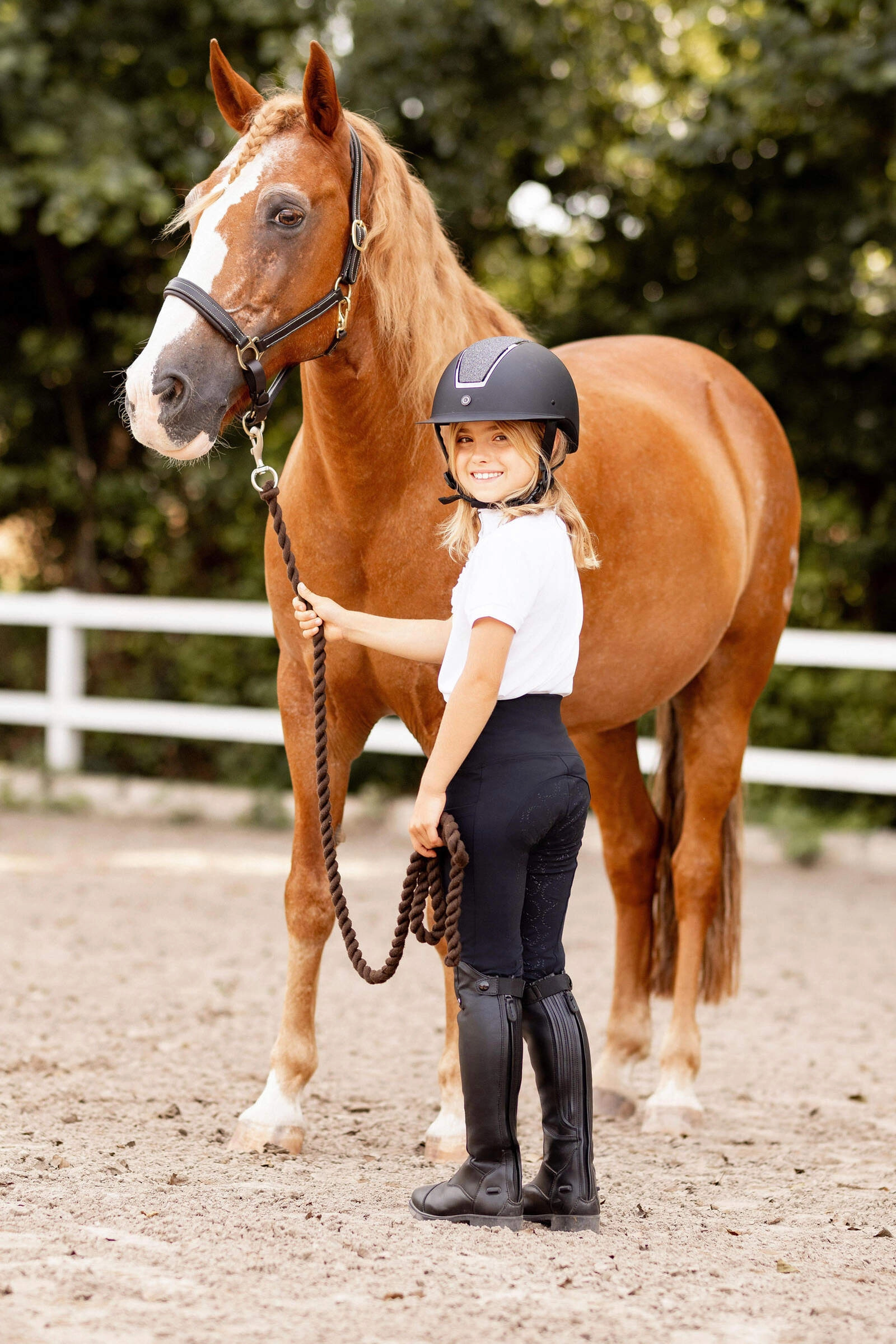 Legginsy dziecięce kompresyjne GILLIAN Horze z kieszeniami  - zdjęcie 7