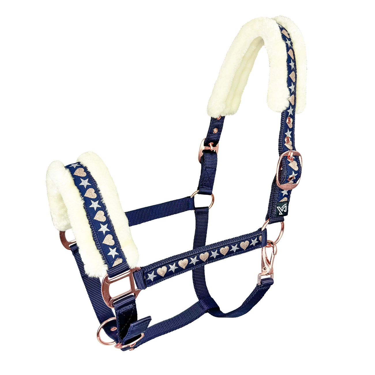 Kantar York CYNTIA serduszka ROSE GOLD futerko - zdjęcie 2