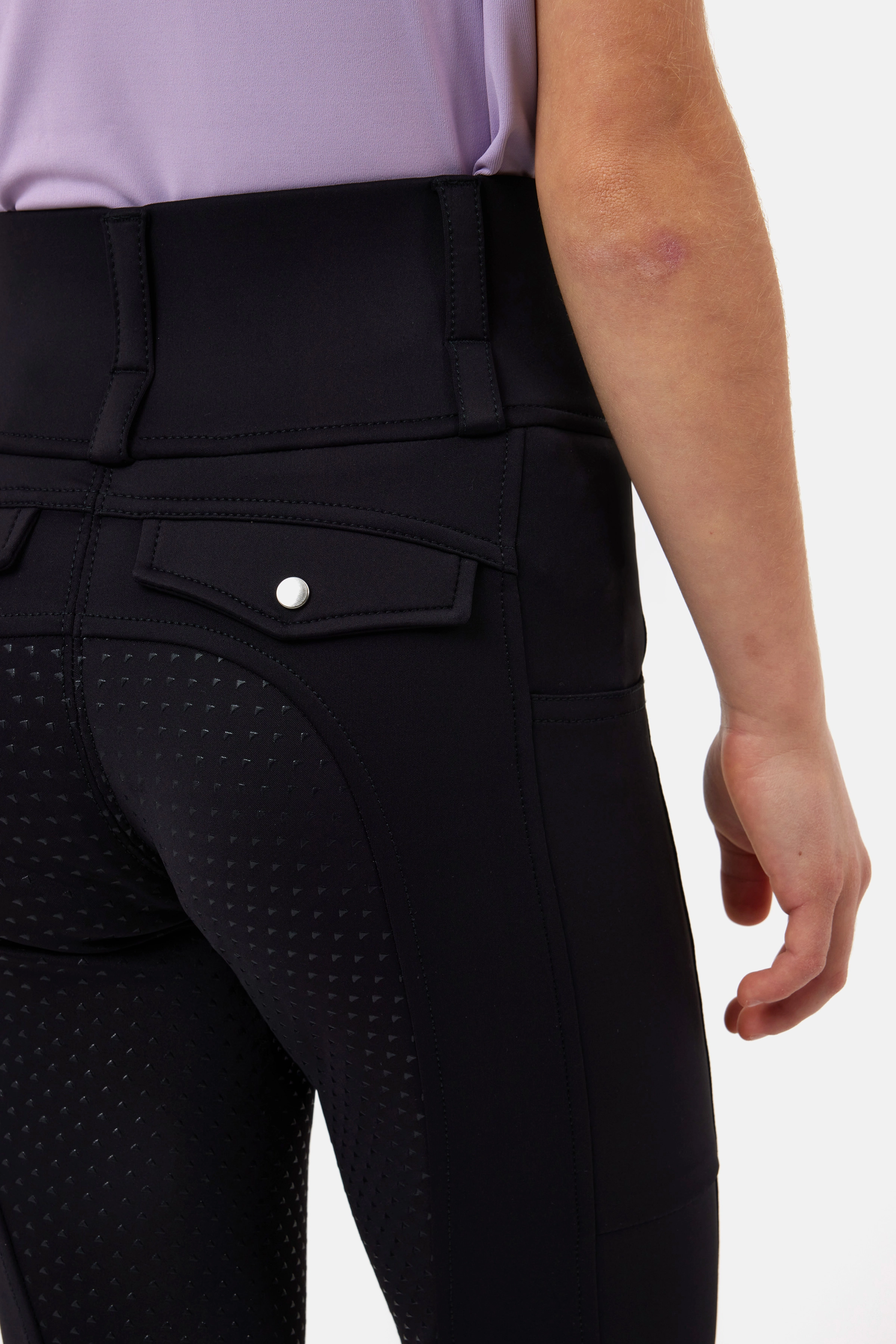 Bryczesy młodzieżowe Young Rider ANYA hybrydowe Horze pełny lej - zdjęcie 4